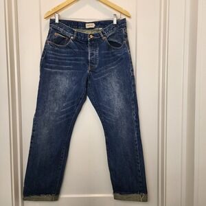 Taylor Stitch Democratic Jean Organic Selvedge Denim 32 Raw Hem 28" Inseam